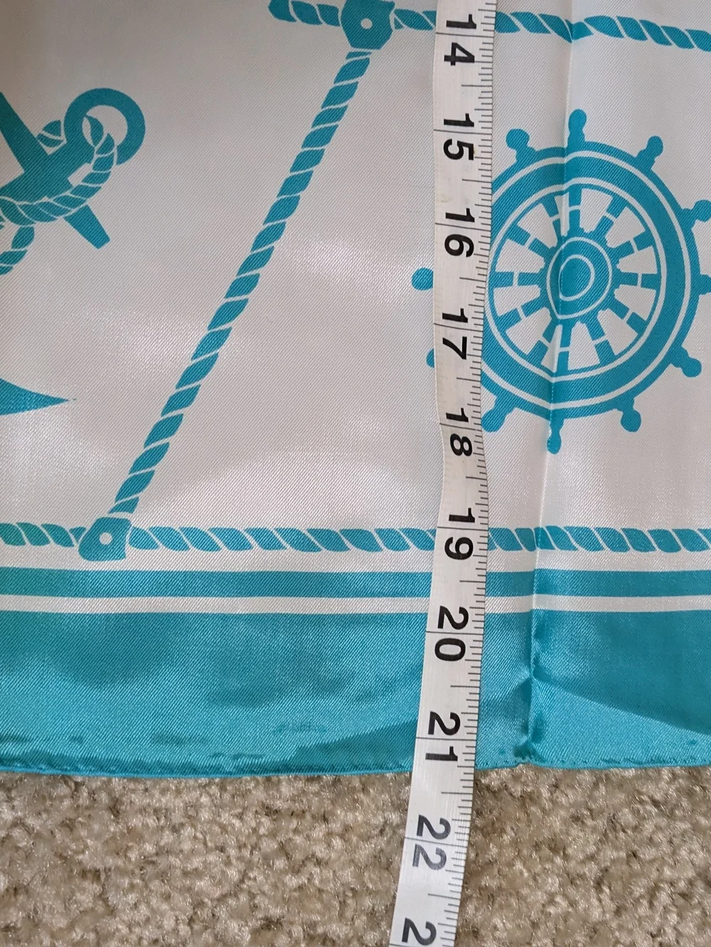 Turquoise Nautical Decorative Scarf - Home Accent